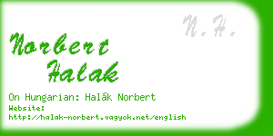 norbert halak business card
